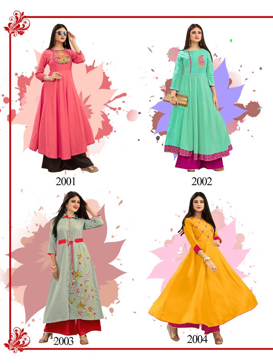 Iconic City Vol-2 Diya Trends Rayon Embroidery Kurti Iconic City Vol-2 Diya Trends Rayon Embroidery Kurti